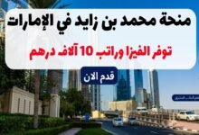 منحة محمد بن زايد في الإمارات